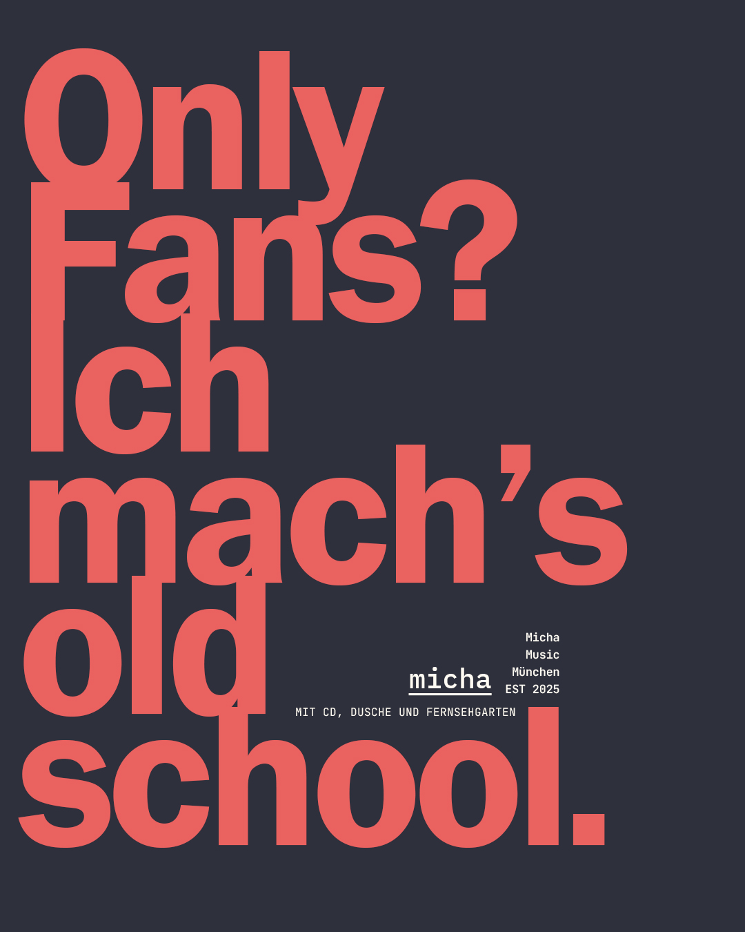 Michael Loew. Onlyfans? Ich machs noch oldschool.